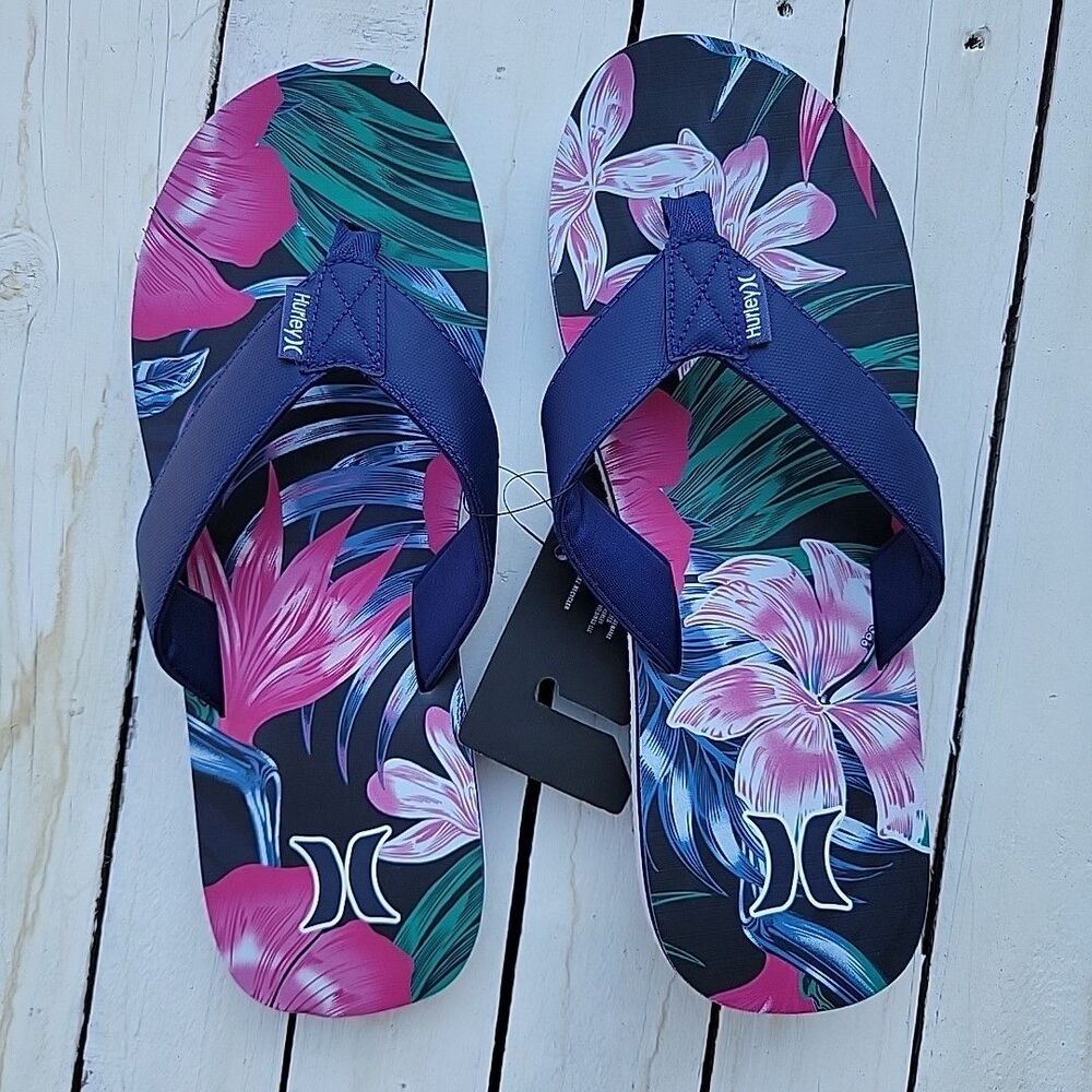 Hurley Mens 1Pk Layb Flip Flops Summer Pool Beach Sandals Size 11